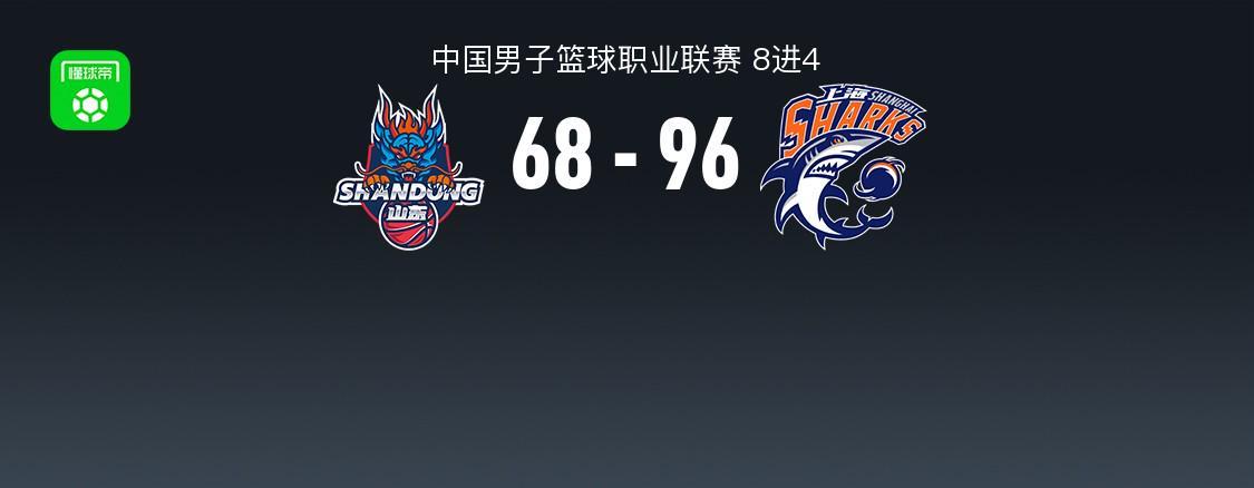 球探体育比分网-上海96-68大胜山东2-0晋级4强，洛夫顿20+9，陈林坚21分